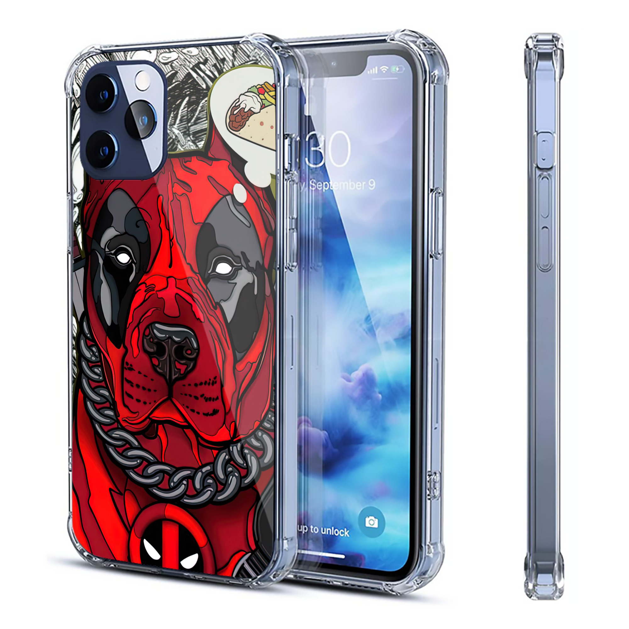 （画像用） Deadpool デッドプール 【iPhone 12シリーズ対応】透明スマホケース（クリアソフトケース）